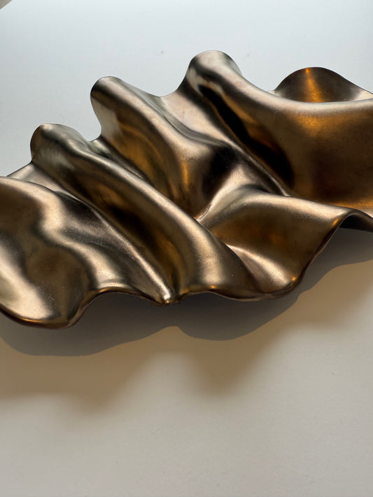 Gold Wave Sculpture