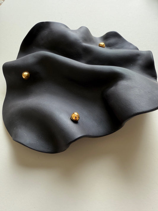 Velvet Black Wall Sculpture - Small