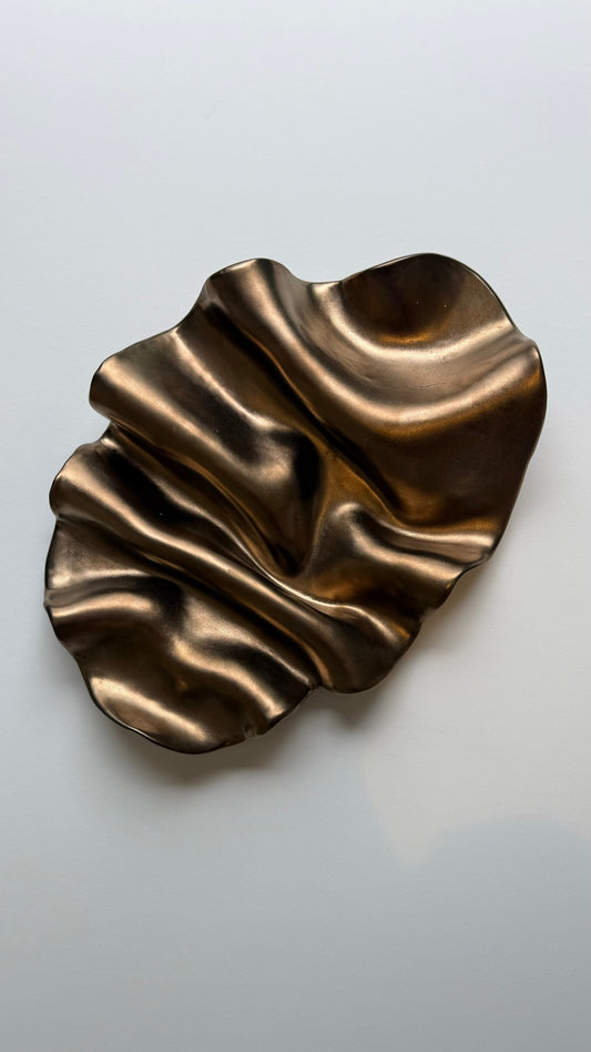Gold Wave Sculpture