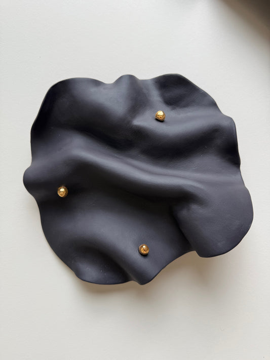 Velvet Black Wall Sculpture - Small